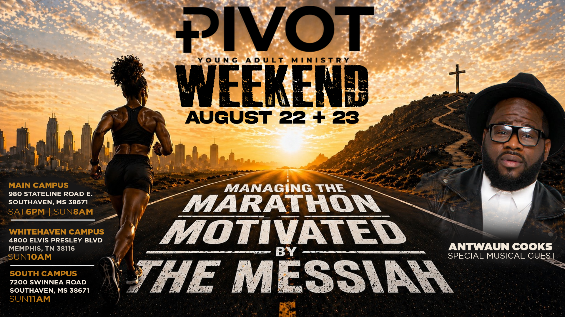 PIVOT Weekend August 21-24 schedule flyer