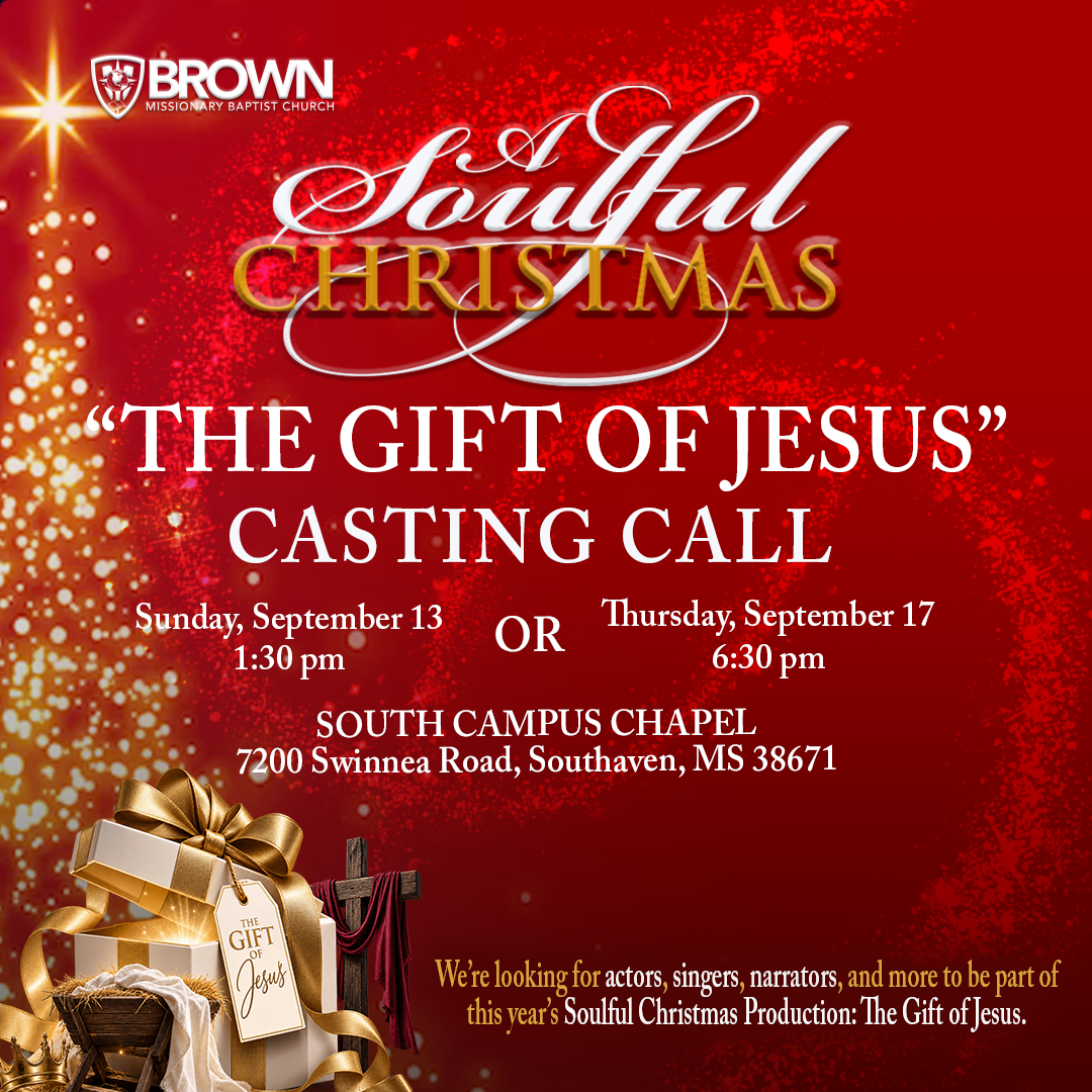 Soulful Christmas "The Gift of Jesus" casting call flyer