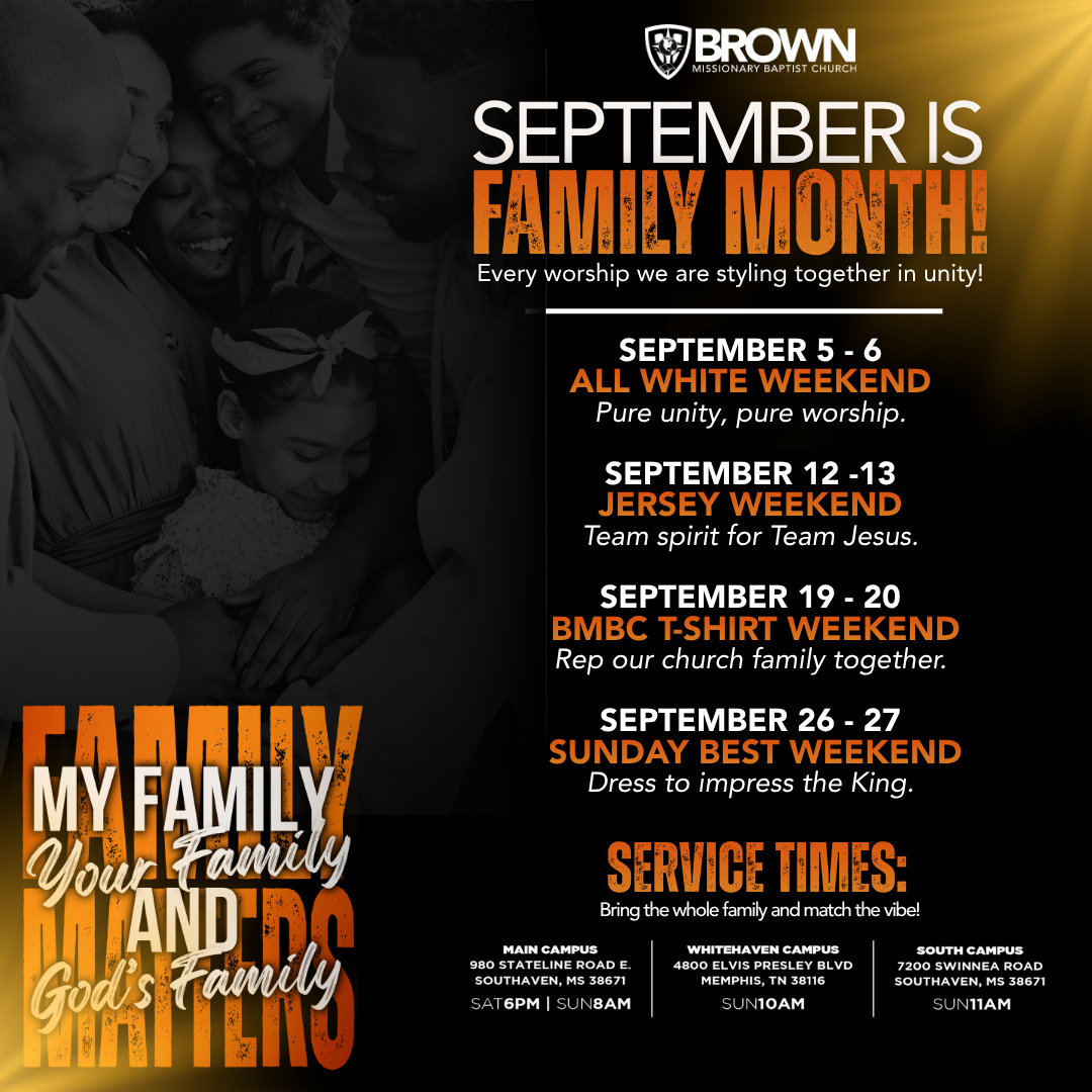 September is Family Month promotional graphic